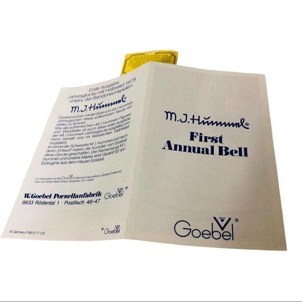 1978 Goebel Hummel Ceramic Bell - Picture 7 of 9